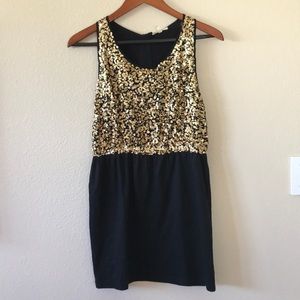 Black & gold dress